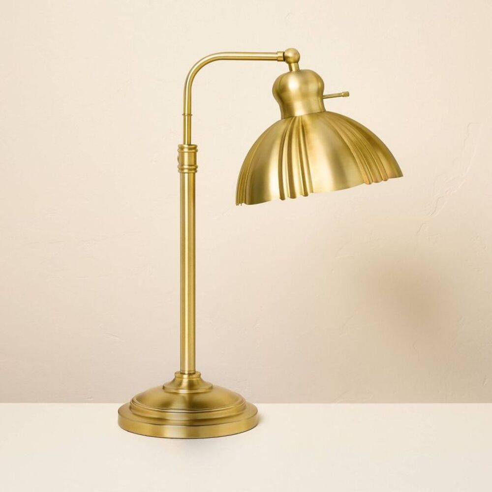 Fluted Scallop Brass Table Lamp - Hearth & Hand wi Brass